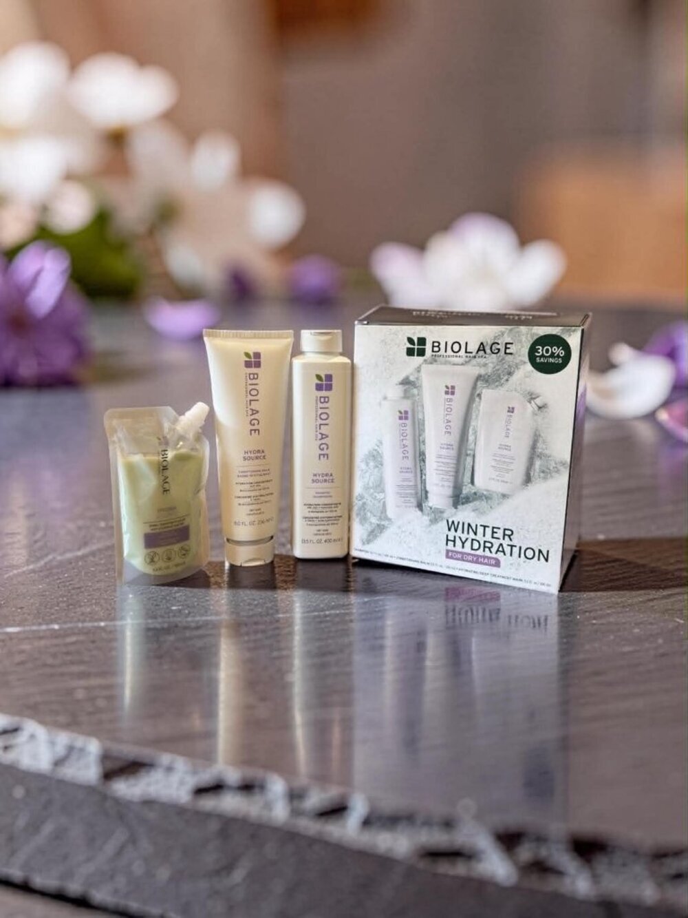 Biolage Winter Hydration Trio HydraSource Shampoo Conditioner Deep Treatment